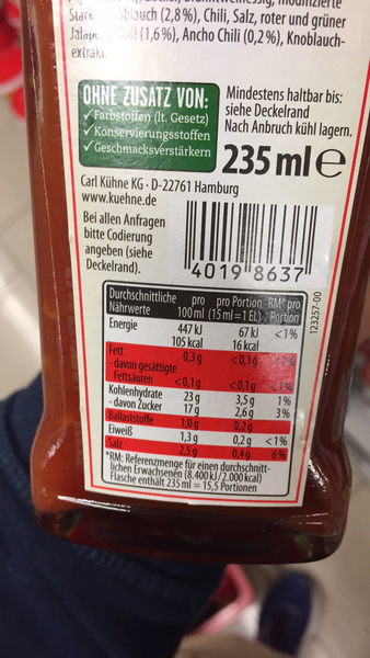 Salsa Sriracha Chilli 235Ml