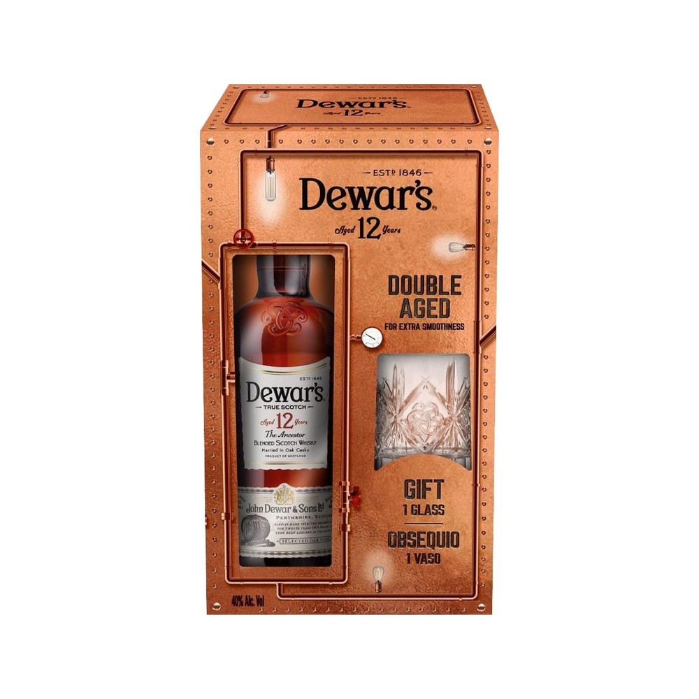 Dewars 12 Años 750Ml + Vaso(Gift Pack)